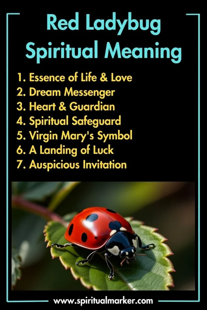 red ladybug spiritual meaning and symbolism