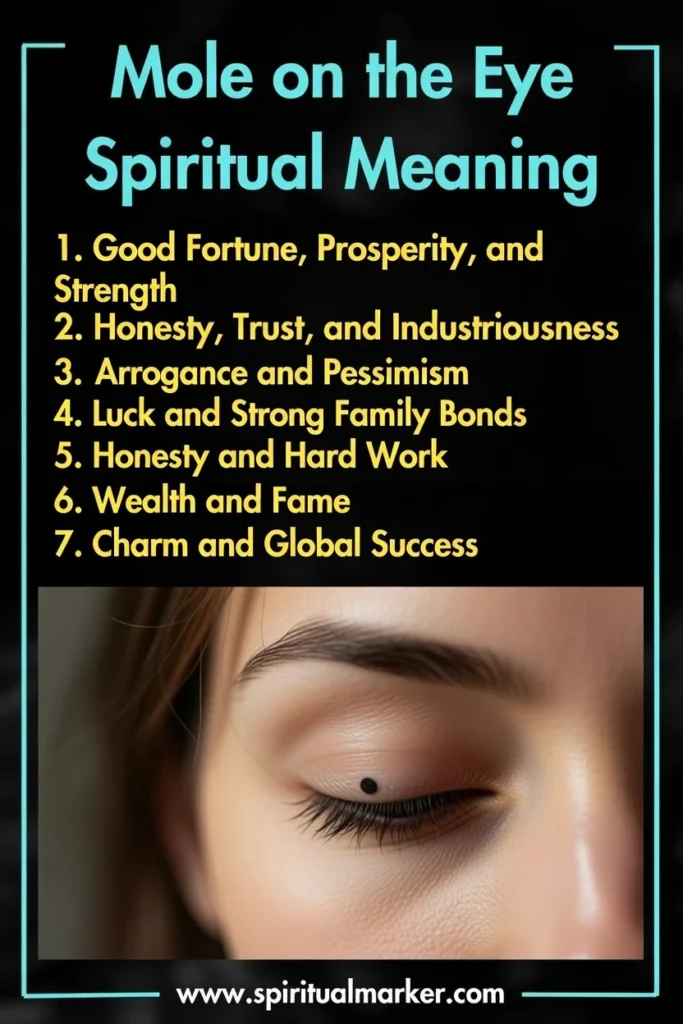 mole on the eye meaning for females and males