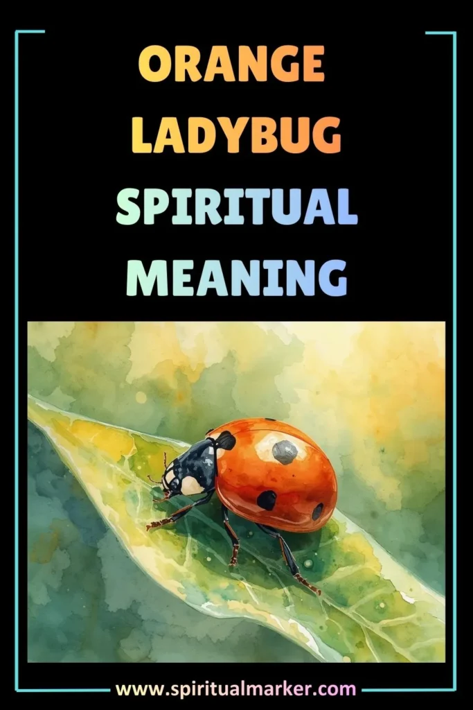 spiritual meaning of orange ladybug and symbolism