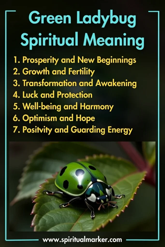 what does seeing a green ladybug symbolize spiritually