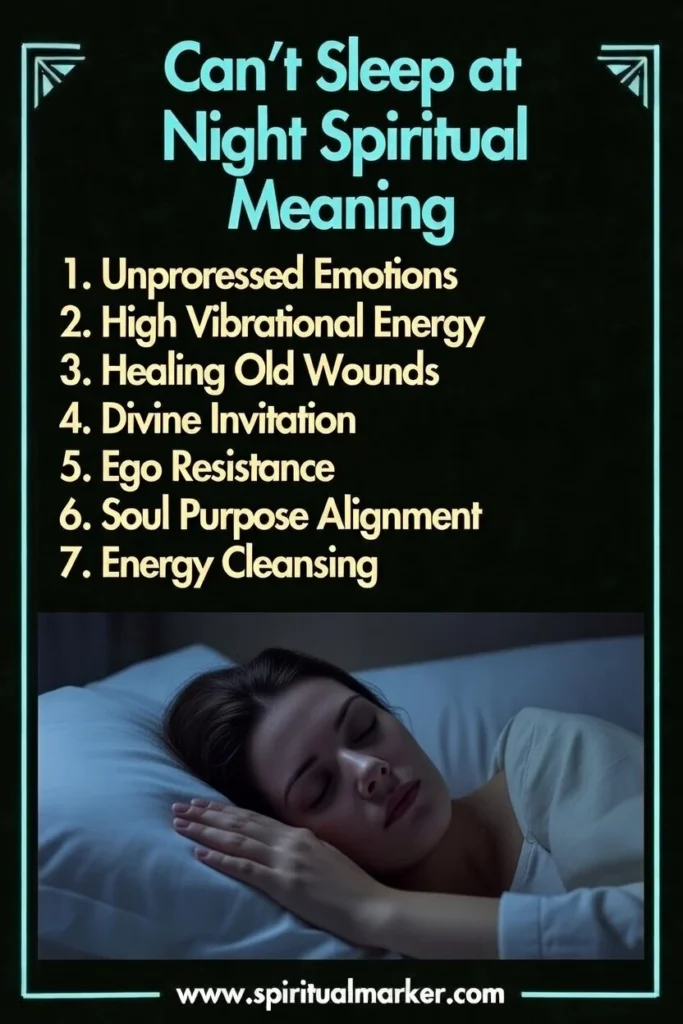 can't sleep at night or insomnia spiritual meaning