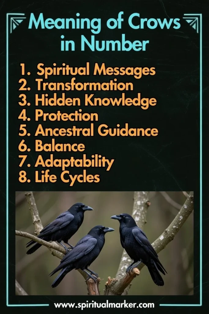 spiritual meaning of crows in number
