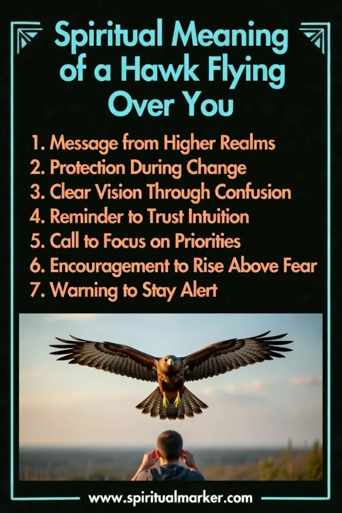 what does a hawk flying over you or circling symbolize spiritually