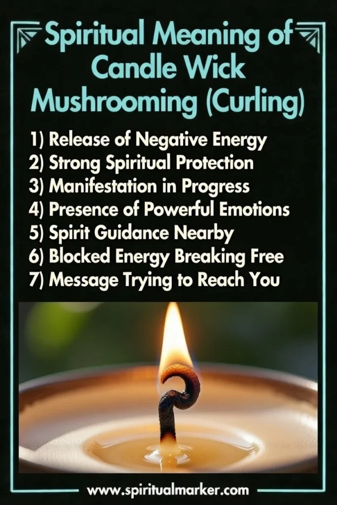 what does candle wick curling or mushrooming symbolize spiritually