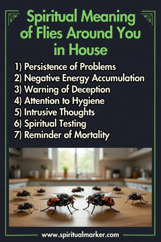 what does flies around you in the house symbolize spiritually
