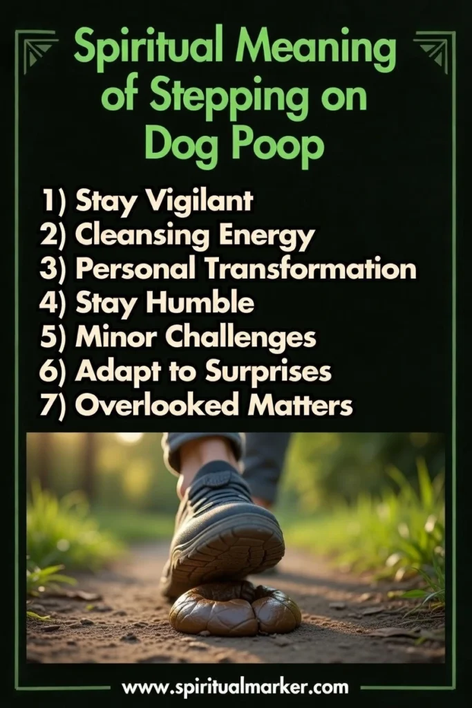 what does stepping on dog poop mean spiritually