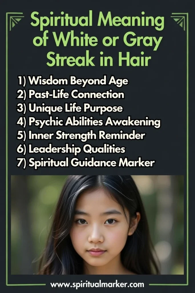 white or gray streak in hair at young age spiritual meaning