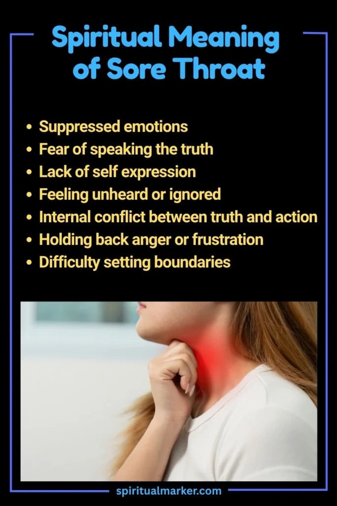 Spiritual Meaning of Sore Throat