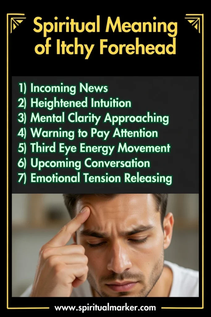 itchy forehead meaning and superstition