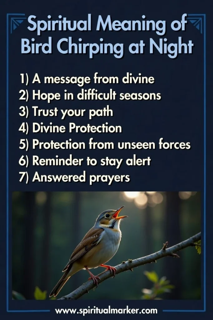 spiritual meaning of bird chirping at night