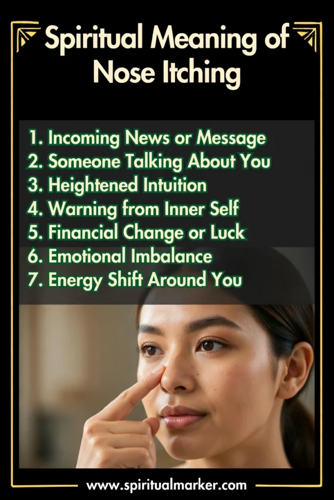 what does an itchy nose symbolize spiritually