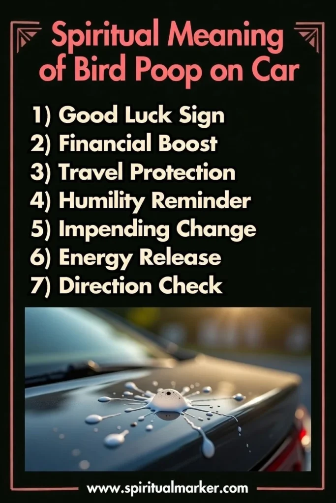 what does bird poop on car symbolize spiritually