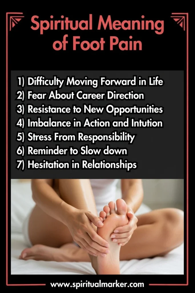 what does foot pain symbolize spiritually