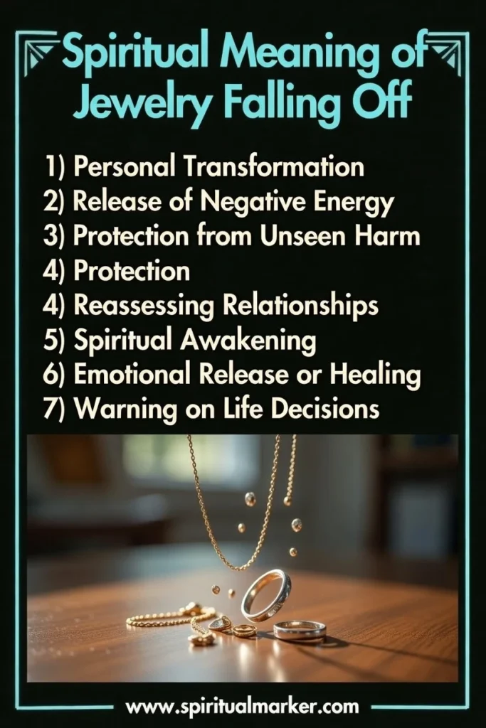 what does jewelry falling off symbolize spiritually