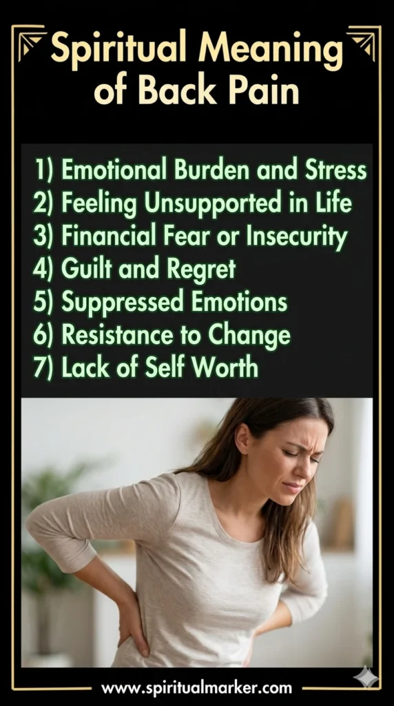 what is the spiritual meaning of back pain lower, mid, upper