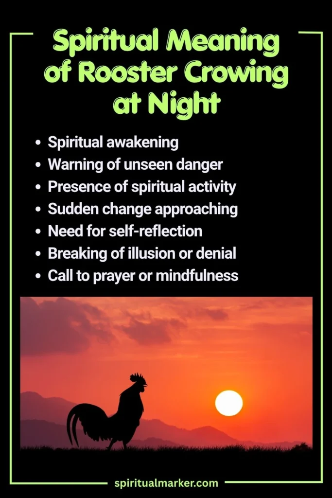 Spiritual Meaning of Rooster Crowing at Night and Symbolism