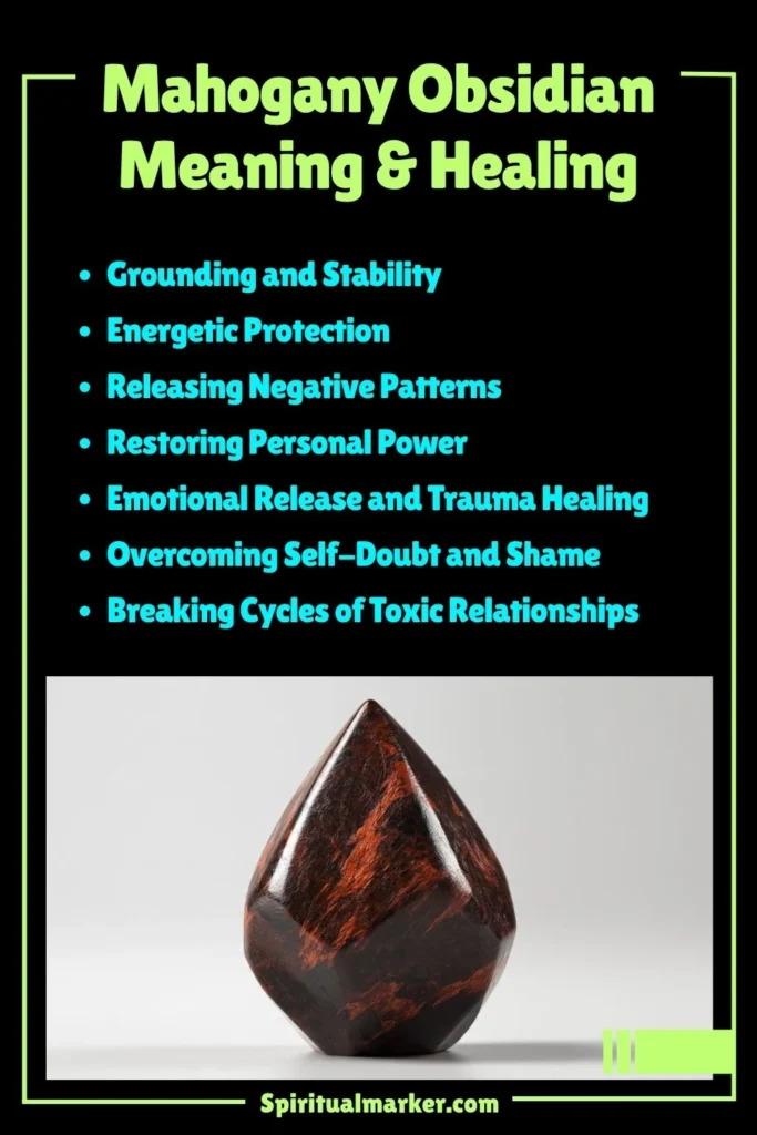 Mahogany Obsidian Meaning, Healing Properties and Spiritual Symbolism
