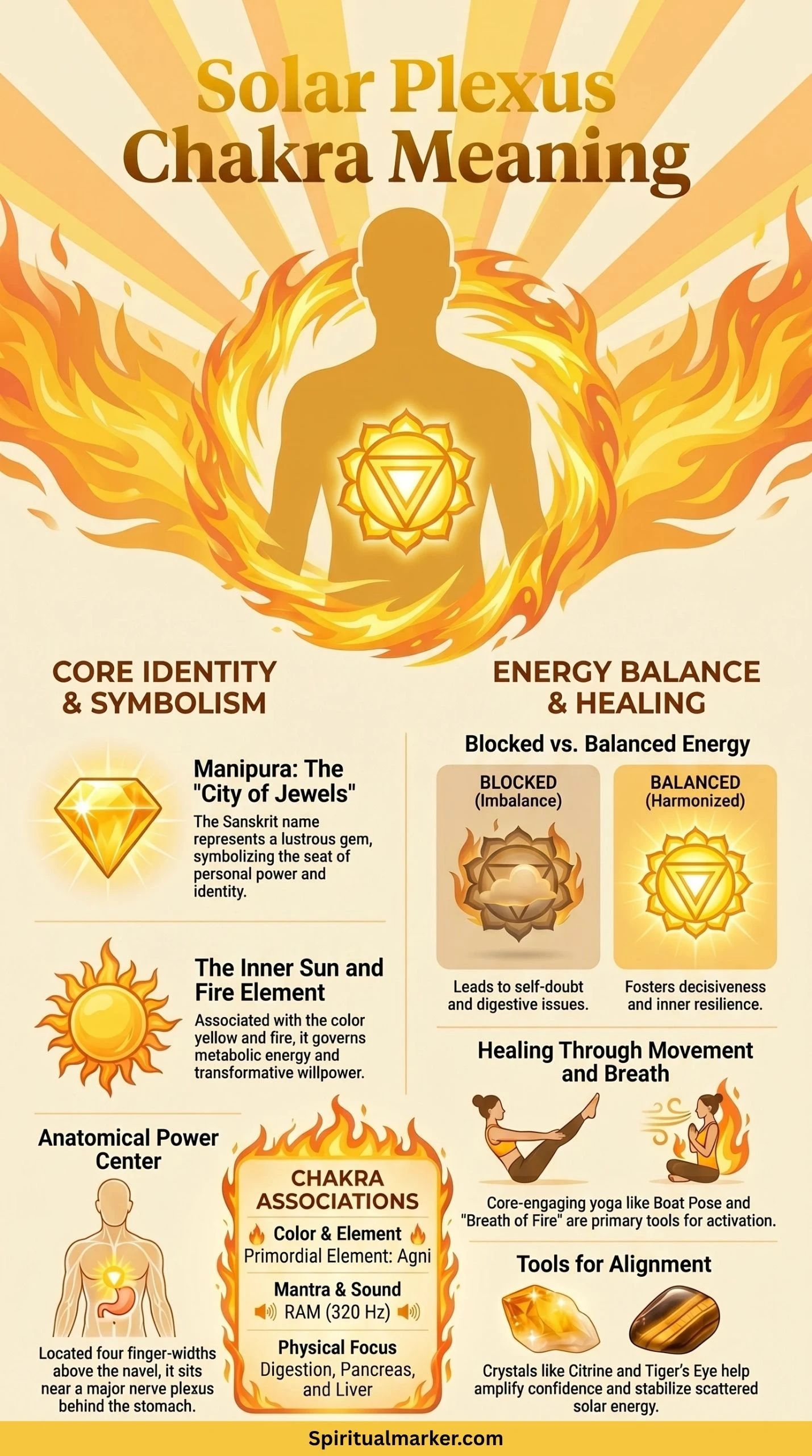 Meaning of Solar Plexus Chakra, A Complete Infographic