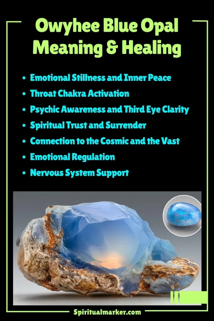 Owyhee Blue Opal Meaning, Healing Properties and Spiritual Symbolism