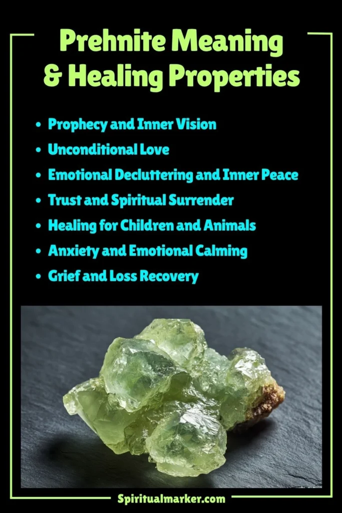 Prehnite Meaning, Healing Properties and Spiritual Symbolism