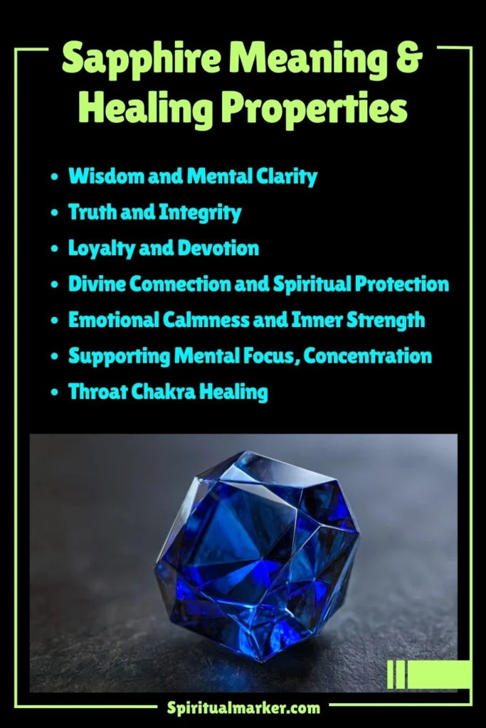 Sapphire Meaning, Healing Properties and Spiritual Symbolism