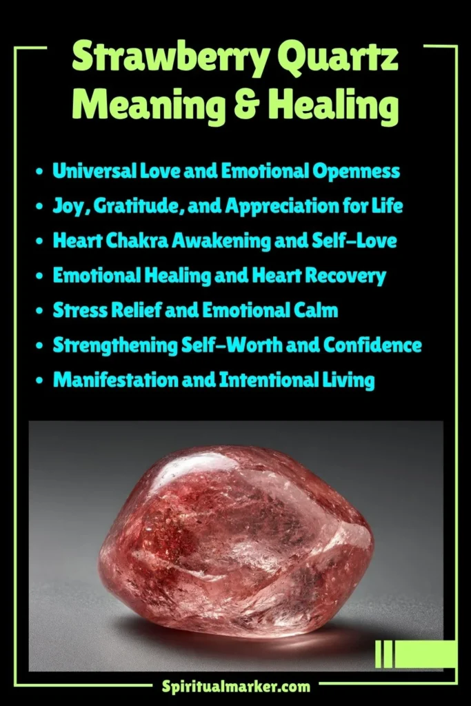 Strawberry Quartz Meaning, Healing Properties and Spiritual Symbolism