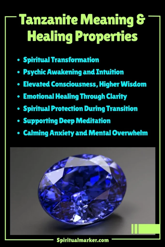 Tanzanite Meaning, Healing Properties and Spiritual Symbolism