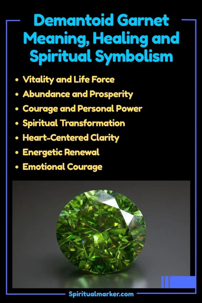 Demantoid Garnet Meaning, Healing Properties, and Spiritual Symbolism