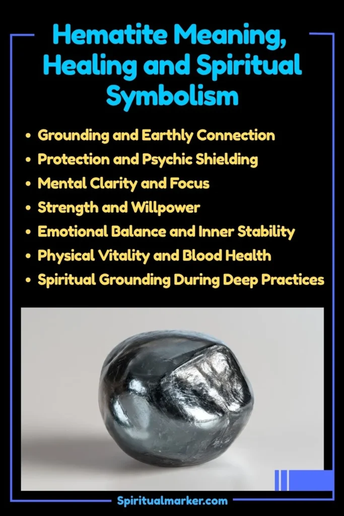 Hematite Meaning, Healing Properties, and Spiritual Symbolism