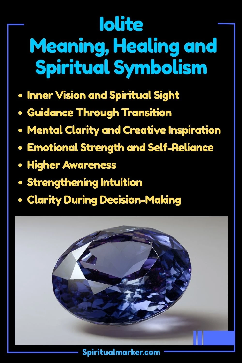 Iolite Meaning, Healing Properties, and Spiritual Symbolism
