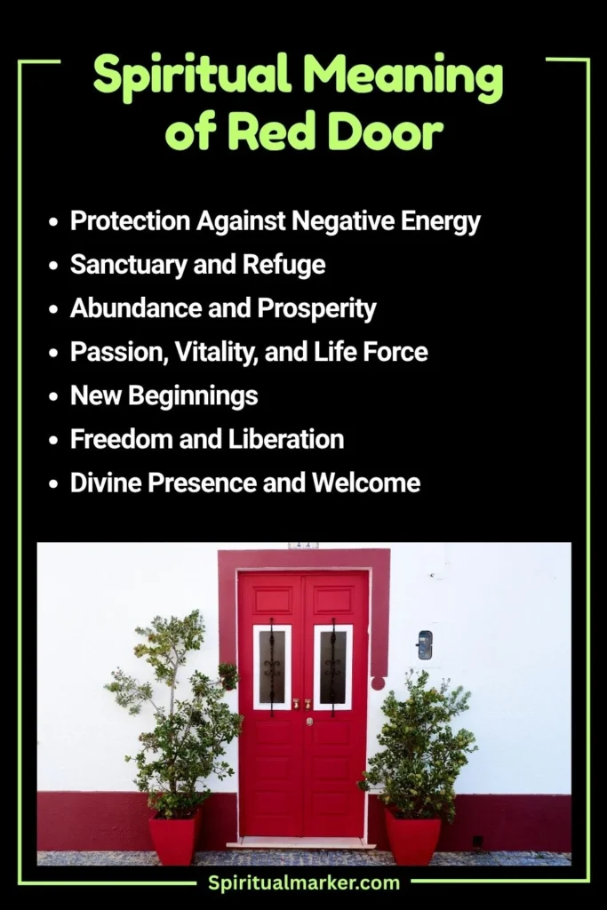 Red Door Spiritual Meaning and Symbolism